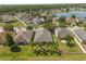 Aerial view of homes with well-maintained lawns and landscaping near a scenic pond at 3641 Bristol Cove Ln, St Cloud, FL 34772