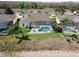 Aerial view of several homes with private pools and screened-in lanais in a sunny community at 520 Prestwick Dr, Davenport, FL 33897