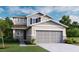 Charming two-story home featuring a two-car garage, stone accents, and a beautifully landscaped front yard at 738 Lake Dell Ave, Dundee, FL 33838