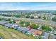 Aerial view of homes featuring screened pools, manicured lawns, and proximity to the highway and Disney Theme Parks at 1113 Casterton Cir, Davenport, FL 33897