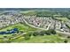 Aerial view of the neighborhood showcasing the home's location within a lush, green landscape at 1258 Donalds Pl, The Villages, FL 32162