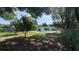 Spacious backyard featuring lush greenery, mature trees, and a peaceful atmosphere with a beautiful pool at 2074 Dunsford Dr, Orlando, FL 32808