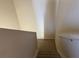 Carpeted staircase with handrail, leading to the upper level of the home at 3003 Cobham Rd, Kissimmee, FL 34758