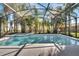 Sparkling private pool with spa, surrounded by a screened enclosure, palm trees and a sport court at 3211 Countryside View Dr, St Cloud, FL 34772