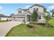 Charming two-story home featuring a three car garage and manicured lawn at 3629 Sublett Loop, Tavares, FL 32778