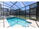 Screened in pool and hot tub and fenced backyard, perfect for Florida outdoor living at 4290 Paragraph Dr, Kissimmee, FL 34746