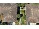 Overhead view showcasing the roofs and manicured grounds of the property at 7521 Pellham Way, Kissimmee, FL 34747