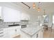 Modern kitchen with white cabinetry, granite countertops, and stainless steel appliances at 847 Orista Dr, Davenport, FL 33897