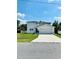Charming two-story home with a well-manicured lawn and a two-car garage, located on a sunny street at 467 Martigues Drive, Kissimmee, FL 34759
