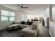 Comfortable living room featuring neutral tones and an open-concept design at 1043 Tourmaline Dr, Kissimmee, FL 34746