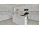 Modern kitchen with white cabinets, stainless steel appliances, a large island, and ample counter space at 1051 Cloud Ridge Ct, Mount Dora, FL 32757