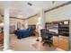 Spacious bedroom features neutral walls, carpet floors, decorative columns, and standard closet at 124 Ashton Dr, Davenport, FL 33837
