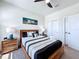 Bedroom features contemporary decor, closet, ceiling fan, and a light-filled ambiance at 1425 Serendipity Ln, Clermont, FL 34714