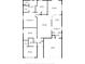 Detailed floor plan showcasing the layout of the home including bedrooms, bathrooms, and living spaces at 265 Curtis Ave, Groveland, FL 34736