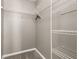 Walk-in closet offers ample storage space with shelving units, rod and carpeted floor at 265 Curtis Ave, Groveland, FL 34736