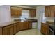 Kitchen showcasing light brown cabinetry, granite countertops, and stainless steel dishwasher at 501 Kilimanjaro Dr, Kissimmee, FL 34758