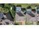 Birds eye of residential homes showcasing lawn and the pool at 518 Brighton Dr, Davenport, FL 33897