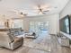 A bright and airy living room featuring sliding glass doors to the patio and a neutral color palette for a modern aesthetic at 1211 Terralago Way, Kissimmee, FL 34746