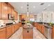 Gourmet kitchen features a large island, stainless steel appliances, and custom cabinetry at 12649 Dallington Ter, Winter Garden, FL 34787