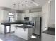 Contemporary kitchen with granite counters, stainless appliances, and sleek white cabinetry at 13885 Arclid St, Orlando, FL 32832