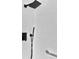 The shower features white tiling with black fixtures and a handheld shower head for convenience at 1508 Bunker Drive Bunker, Davenport, FL 33896