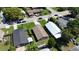 A high aerial view showcases the neighborhood's well-spaced homes and mature trees at 1712 Melvin Ave, Orlando, FL 32806