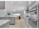 Modern kitchen with light gray cabinets, stainless steel appliances, and a layout ideal for cooking and socializing at 2679 Ridgetop Ln, Clermont, FL 34711