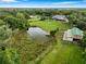 Picturesque estate with a large pond, dock, and lush greenery offering a serene and private retreat at 2851 Wagon Ct, St Cloud, FL 34772