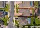 Aerial view highlights the property lines, brick driveway, backyard patio, and surrounding neighborhood at 3159 Somerset Park Dr, Orlando, FL 32824