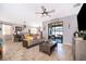Cozy living room with tile floors, a comfortable couch, and sliding glass doors leading to the patio at 3159 Somerset Park Dr, Orlando, FL 32824