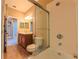 Bathroom featuring a bathtub/shower combo, vanity, and tiled floor at 6957 Northwich Dr, Windermere, FL 34786