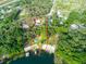 Aerial view of large residential lot with mature trees providing lots of natural beauty and privacy at 822 S Breen Rd, Lake Wales, FL 33898