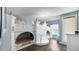 Whimsical castle-themed bunk beds in this bedroom with wood floors and fun details at 1228 Castle Pines Ct, Reunion, FL 34747