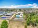 Stunning aerial view of a modern home with a private pool and lush green surroundings in a serene neighborhood at 15121 Pendio Dr, Montverde, FL 34756