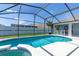 Inviting screened-in pool and spa offer relaxation at 252 Barbera Dr, Davenport, FL 33897