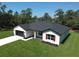Charming single-story home with a well-manicured lawn, dark roof, attached garage, and attractive landscaping at 814 Gator Ln, Deltona, FL 32738