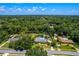 Expansive aerial view showcases a home with a lush, green backyard and a sparkling swimming pool surrounded by trees at 1096 Dyson Dr, Winter Springs, FL 32708