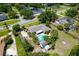 Backyard oasis with a sparkling pool, surrounded by palm trees, complemented by a well-maintained yard at 1096 Dyson Dr, Winter Springs, FL 32708