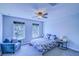 This bedroom features two large windows that provide natural light, and a ceiling fan at 12715 Moss Park Ridge Dr, Orlando, FL 32832