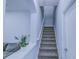 Carpeted staircase with white railing and a gray wall at 12715 Moss Park Ridge Dr, Orlando, FL 32832
