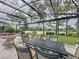 Enjoy outdoor living on this screened patio, perfect for dining and relaxing with views of the golf course at 1426 Park Park, Haines City, FL 33844