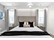 Beautiful main bedroom with neutral decor, bedside tables, and modern lighting fixtures at 1560 Maidstone Ct, Davenport, FL 33896