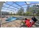 Inviting pool and spa in a screened patio area, creating a perfect space for relaxation and entertainment at 1560 Maidstone Ct, Davenport, FL 33896