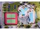 Aerial shot featuring community pool, playground, and tennis courts in a well-maintained recreational area at 2333 Pinehurst Ct, Davenport, FL 33837
