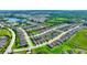 Aerial shot of the community highlights the landscape, homes, streets and nearby golf course at 328 Toldedo Rd, Davenport, FL 33837