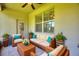 Inviting patio with comfortable seating, tile flooring, and a tranquil outdoor space at 328 Toldedo Rd, Davenport, FL 33837