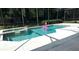 Outdoor pool surrounded by a screened enclosure and well-maintained landscaping at 401 Chinahill Ct, Apopka, FL 32712
