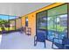 Screened-in porch with multiple chairs and outdoor access at 4720 Doral Pointe Dr, Kissimmee, FL 34758