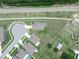 Aerial view of the neighborhood showcasing the home's placement on a large lot at 5473 Animosh Ct, Polk City, FL 33868