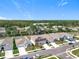 An aerial view of a residential neighborhood featuring well-maintained homes and landscaped yards at 5712 Bristleleaf Ct, Leesburg, FL 34748